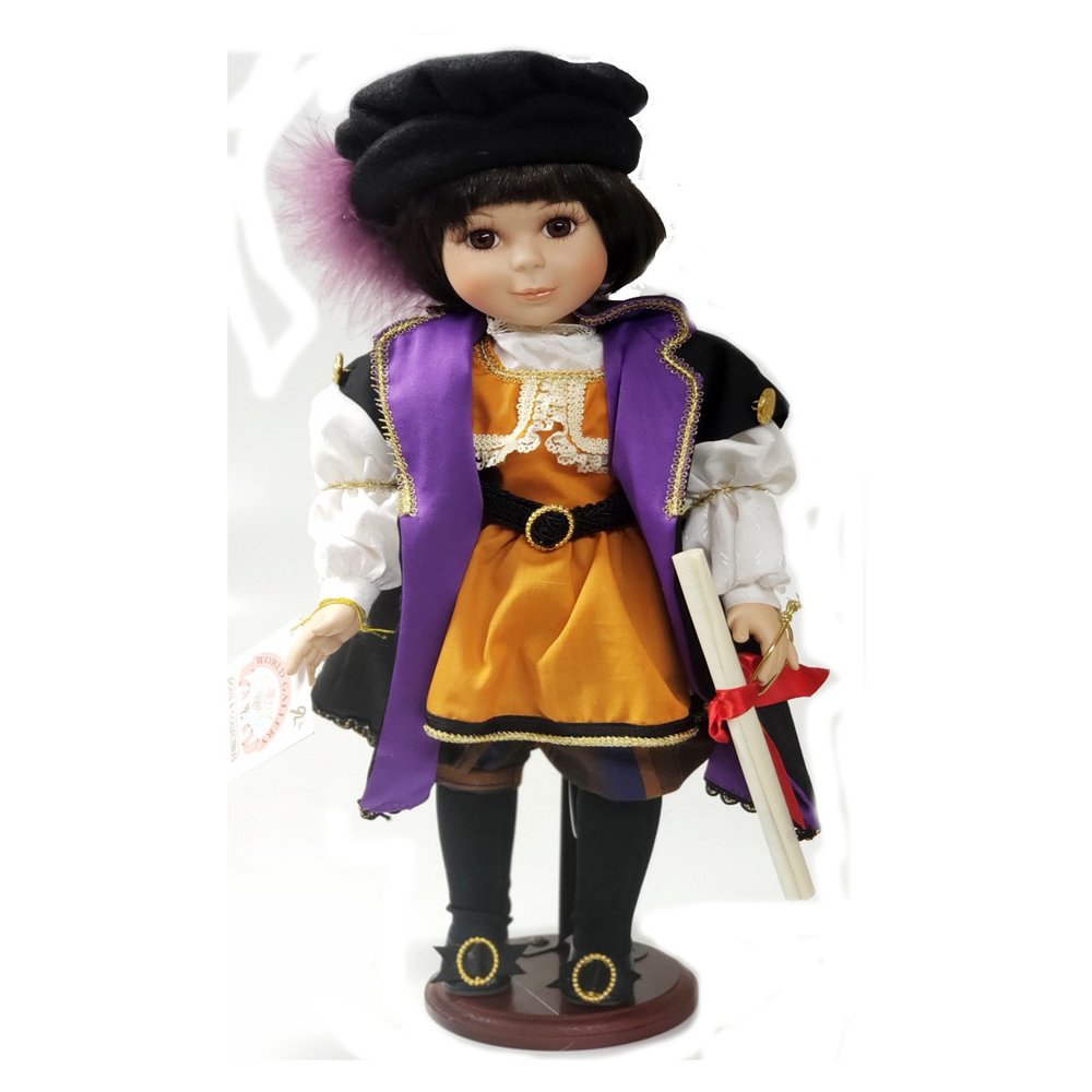 1992 WORLD GALLERY 16 Porcelain Doll Marco Christopher Columbus Limited Edition